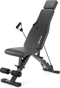 Складана регульована лавка для тренувань Gymtek XL500 з еспандерами 5905884427019 фото