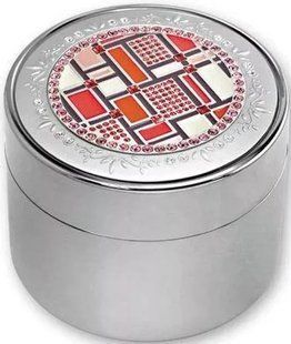 Скринька Jardin D'ete метал, кристали, емаль, дзеркальний хром 8,5х8,5х7 см (J98-0419) J98-0419 фото
