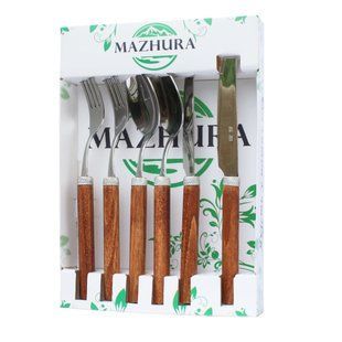 Набір 6 приборів 2 персони Wood walnut mz505661 MAZHURA mz505661 фото