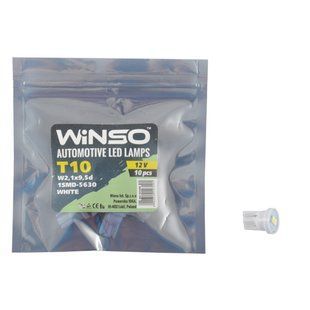 Автолампа Winso LED 12V SMD T10 W2.1x9.5d, 10шт 127290 127290 фото