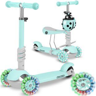Самокат дитячий триколісний Ricokids Buggy м'ятний 765301 фото