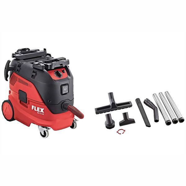 Пилосос будівельний 30л, 1200Вт, клас L, з комплектом аксесуарів,FLEX VCE 33 L AC-Set (465674) 465674 фото