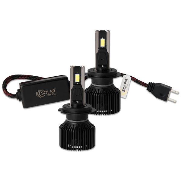 Автолампа Solar LED H7 12/24V 130W 11000Lm 6500K CSP3570 2шт 8707S2 фото