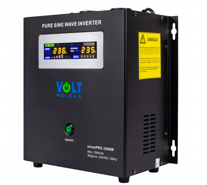 Комплект інвертору Volt Polska SINUS PRO 2000W 1400/2000W + 2 шт Акумулятор VOLT VRLA 100Ah 12V 2000W100FM фото