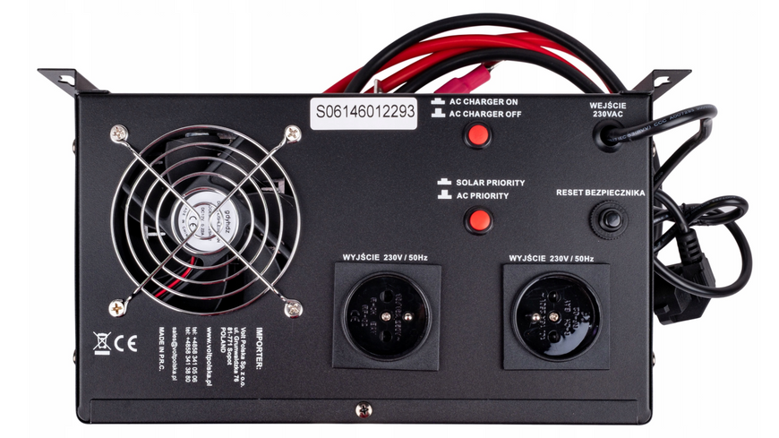Комплект інвертору Volt Polska SINUS PRO 2000W 1400/2000W + 2 шт Акумулятор VOLT VRLA 100Ah 12V 2000W100FM фото