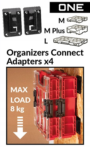 Кріплення на ящик Qbrick System ONE Organizers Connect Adapters 4шт (5901238257240) 5901238257240 фото