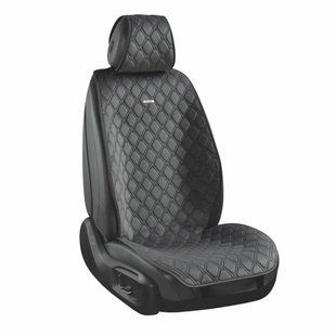 Преміум накидки для передніх сидінь CarLife Turbo, black 2шт SC30102 фото