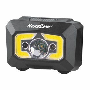 Ліхтар налобний Nord Camp 280Lm, 3W XPE+ COB, 1200mAh, з сенсором білий/червоний NC30310 фото