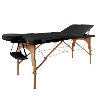 Масажний стіл inSPORTline Japane 3-Piece Wooden - чорний 9408-5 фото