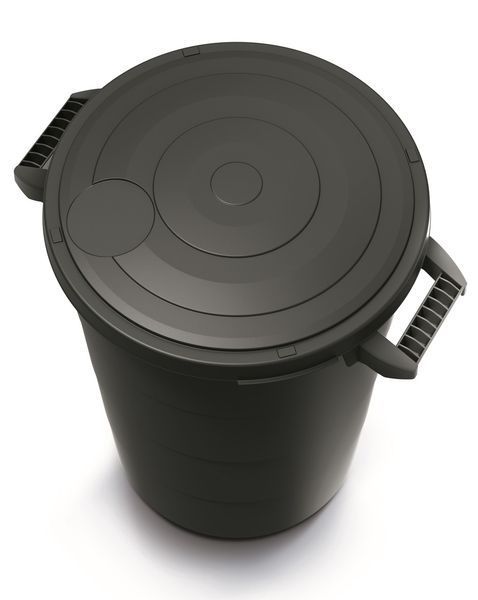 Бак для сміття Prosperplast Smooth 80 л, чорний 5905197463346 фото