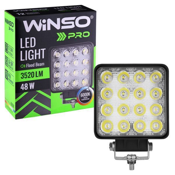 Фара світлодіодна Winso Pro EPISTAR white точковий 10-30V, 48W (16x3W), 1шт 780860 фото