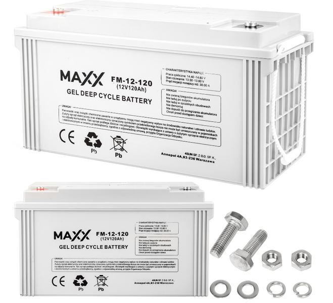 Гелевий Акумулятор 120Ah 12V 4SUN MAXX GEL DEEP CYCLE (12-FM-120) 12-FM-120 фото