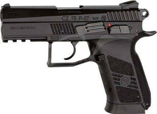 Пістолет пневматичний ASG CZ 75 P-07 Duty Blowback. Корпус - метал, 4,5 мм, 99-110 м/с. 2370.25.20 фото