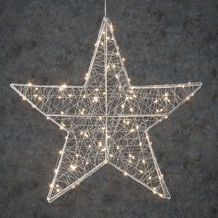 Зірка декоративна срібна, діам. 58 см, 120 led, Luca Lighting 8718861660845 фото