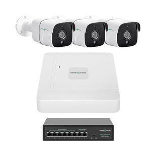 Комплект відеоспостереження на 3 камери GV-IP-K-W86/03 5MP LP29479 фото