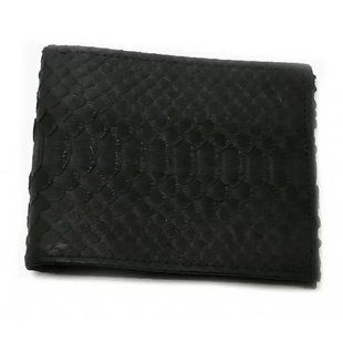Портмоне Piton Bags зі шкіри пітона 11х9 см Чорне (DN32641) DN32641 фото