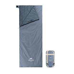 Спальник надлегкий Naturehike Ultralight LW180 NH21MSD09 правий, (15&deg;C), p-p M, сіро-синій 6927595777947-R фото