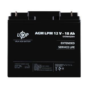 Розпродаж Акумулятор AGM LPM 12V - 18 Ah LP40801 фото