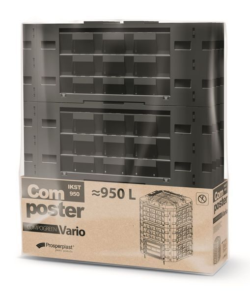 Компостер Prosperplast Compogreen Vario, чорний, 950 л 5905197574943 фото