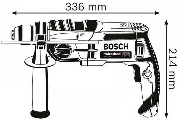 Ударний дриль Bosch GSB 20-2 (060117B400) 060117B400 фото