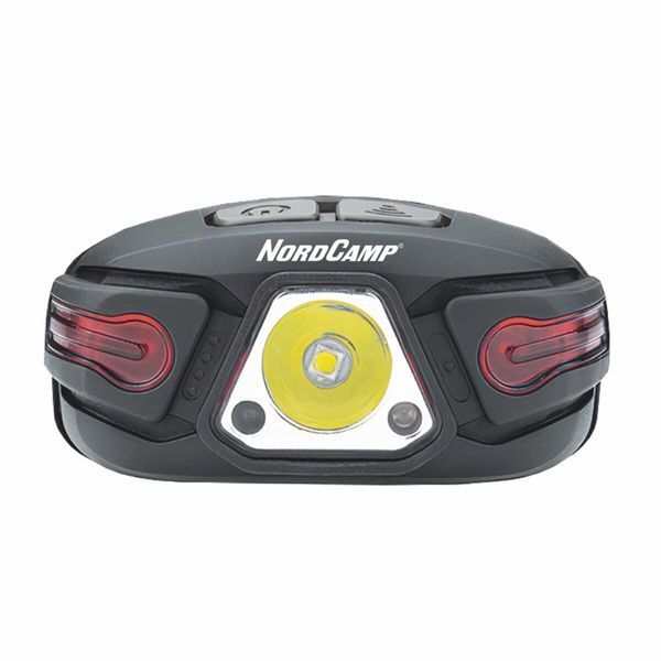 Ліхтар налобний Nord Camp 250Lm, 5W LED, 850mAh, з сенсором білий/червоний NC30500 фото