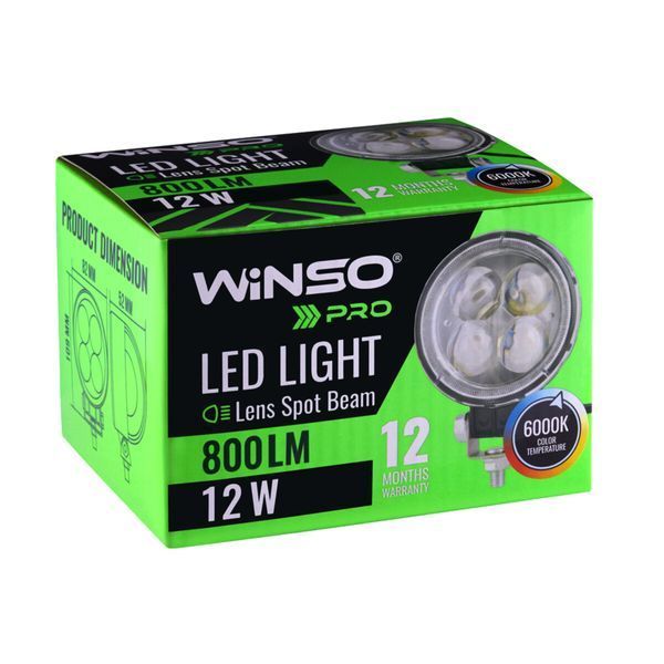Фара світлодіодна Winso Pro EPISTAR 4D точковий 10-30V, 12W (4x3W), 1шт 780130 фото