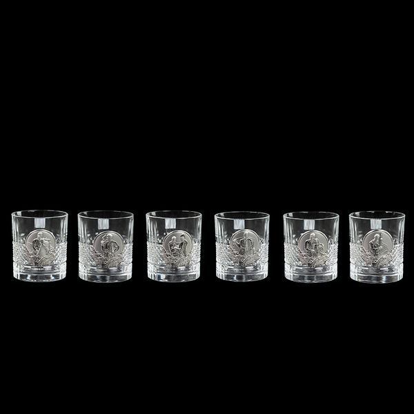 Набір келихів для віскі Козаки Boss Crystal, 6 келихів, срібло, кришталь B6KOZ1XS фото