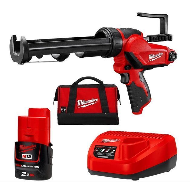 Пістолет клейовий MILWAUKEE M12 PCG/310C-201B 4933441655 (+ заряд. пристрій, 1 акум., в сумці для інструментів) 4933441655 фото