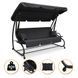 Велика гойдалка з подушками LEOBRO Luxury Plus Black (LB-1049) LB-1049 фото 1