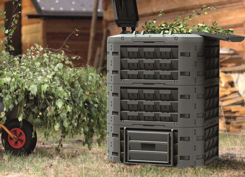 Компостер Prosperplast Compogreen Vario, чорний, 950 л 5905197574943 фото