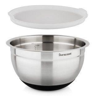 Миска з силіконовою кришкою AISI 24 см, 3,5 л 810160024 BARAZZONI 810160024 фото
