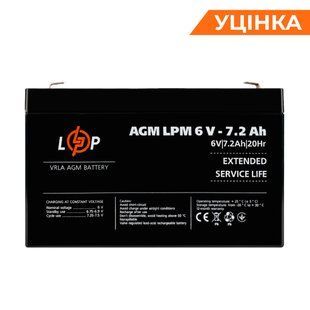 Розпродаж (3859) Акумулятор AGM LPM 6V - 7,2 Ah 09/2023 LP38480 фото