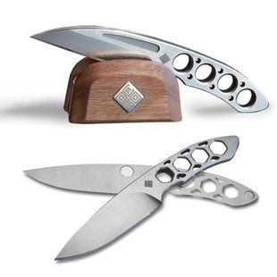 Набор из двух ножей Ocaso "Duo Desk Knife Spear Point" с подставкой из древесины ореха 4008998 фото