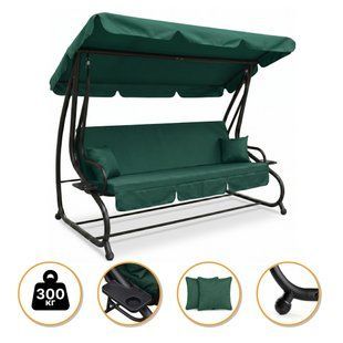 Велика гойдалка з подушками LEOBRO Luxury Plus Green (LB-1050) LB-1050 фото