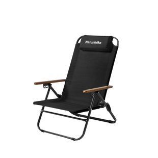 Крісло складане з відкидною спинкою Naturehike CNK2550JJ012, залізо, чорний 6927595774601 фото