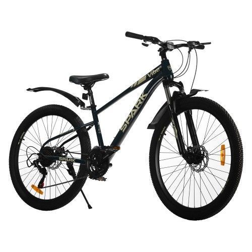 Велосипед SPARK VIBE (колеса - 27,5, сталева рама - 15) темно-зелений 000239241 фото
