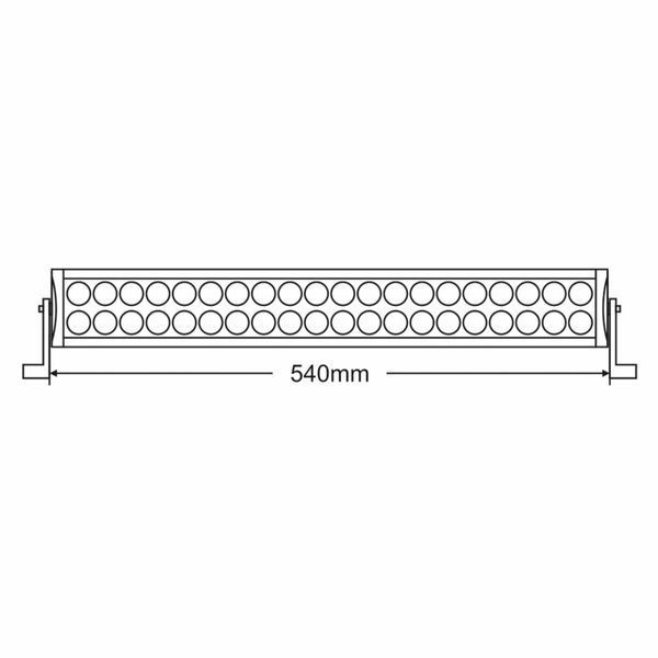 Фара світлодіодна Brevia CREE Flood 120W (40x3W), 11200Lm, 554x82x90мм, 1шт 60400FX1 фото