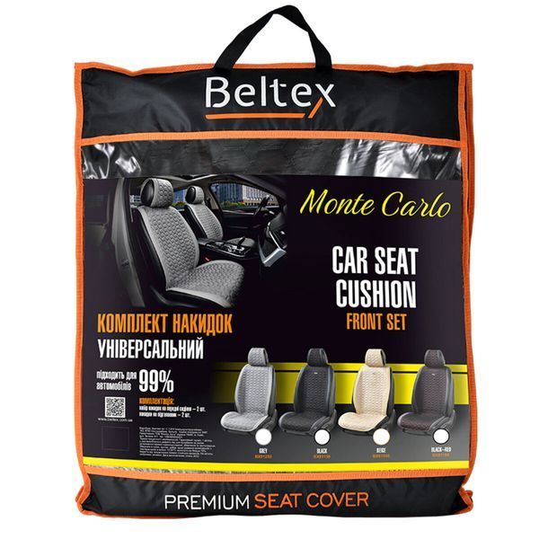 Преміум накидки для передніх сидінь BELTEX Monte Carlo, black 2шт. BX81150 фото
