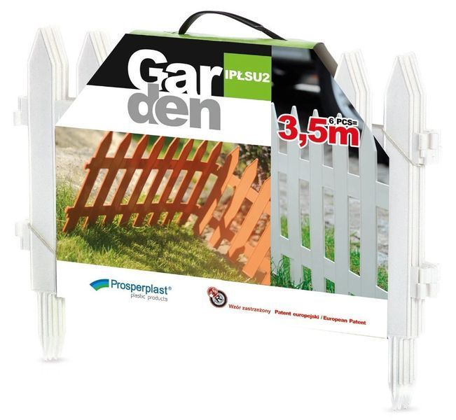 Садова огорожа Prosperplast GARDEN CLASSIC, біла, 3,5 м 5905197140315 фото