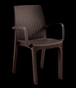 Стілець садовий пластиковий BICA Verona armchair, коричневий 8003723391938 фото
