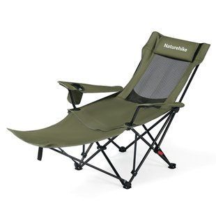 Крісло-шезлонг складане Naturehike CNK2550JJ023 Nightfall T05, сталь, оливкове 6977465865588 фото