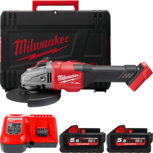 Шліфмашина кутова акумуляторна MILWAUKEE, M18 FHSAG125XB-552X, діаметр 125 мм (+ заряд.пристрій, 2 а 4933471079 фото