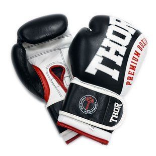 Рукавички боксерські THOR SHARK 14oz / шкіра / чорні 8019/03(Leather) BLK 14 oz. фото