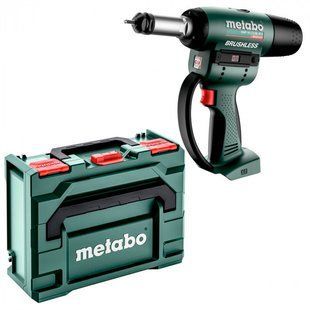 Акумуляторний заклепувальний пістолет для різьбових заклепок Metabo NMP 18 LTX BL M10, без акб і зарядного пристрою, в кейсі metaBOX 145 M 601788840 фото