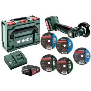 Акумуляторна болгарка Metabo PowerMaxx CC 12 BL, 2 акб 2.0 Ah, з/п, в кейсі 600348500 фото