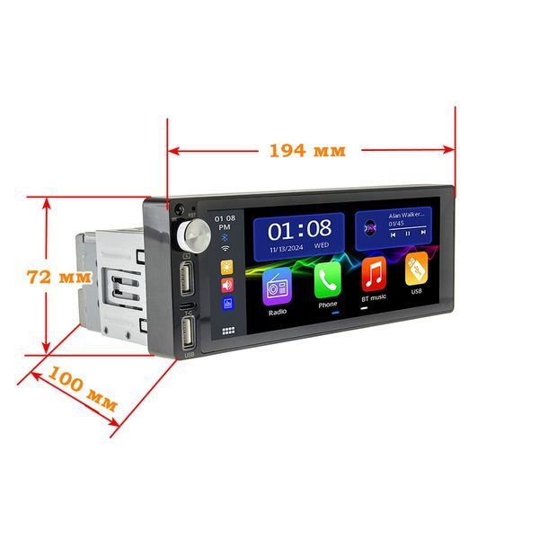 Автомагнітола 1Din Nextone MD-501 CarPlay AndroidAuto 6.9 Nextone MD-501 фото