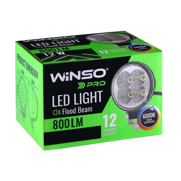 Фара світлодіодна Winso Pro EPISTAR розсіяний 10-30V, 12W (4x3W), 1шт 780110 фото