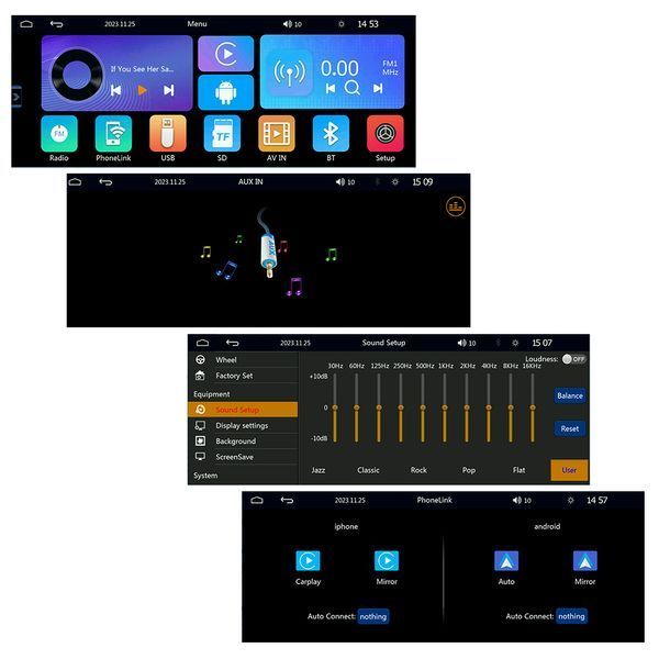 Автомагнітола 1Din Cyclone MP-5004 CarPlay AndroidAuto 6.86 Cyclone MP-5004 фото