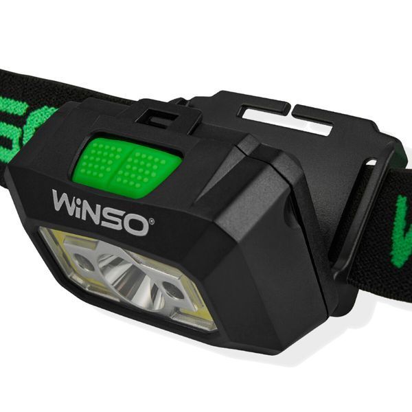 Ліхтар налобний Winso 280Lm, 3W XPE+ COB, 1200mAh, з сенсором білий/червоний 750320 фото