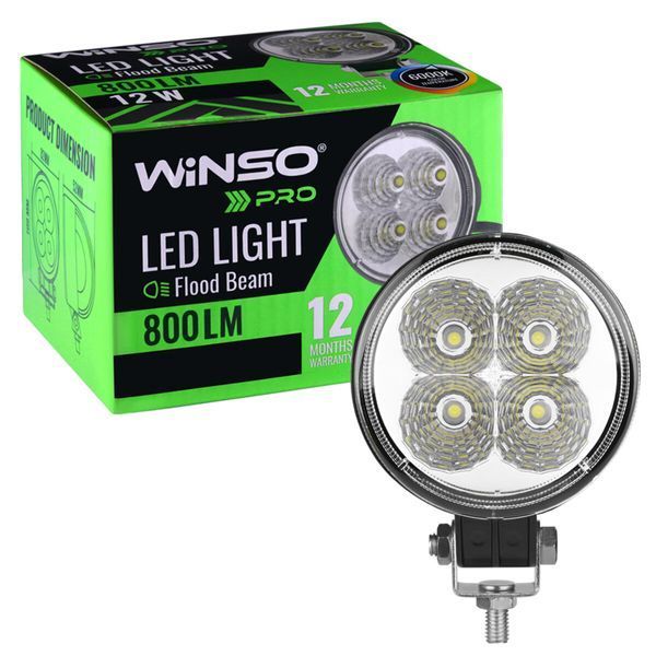 Фара світлодіодна Winso Pro EPISTAR розсіяний 10-30V, 12W (4x3W), 1шт 780110 фото